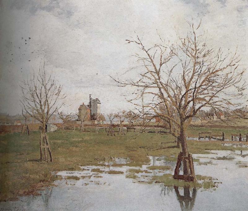 Camille Pissarro flooded grassland china oil painting image